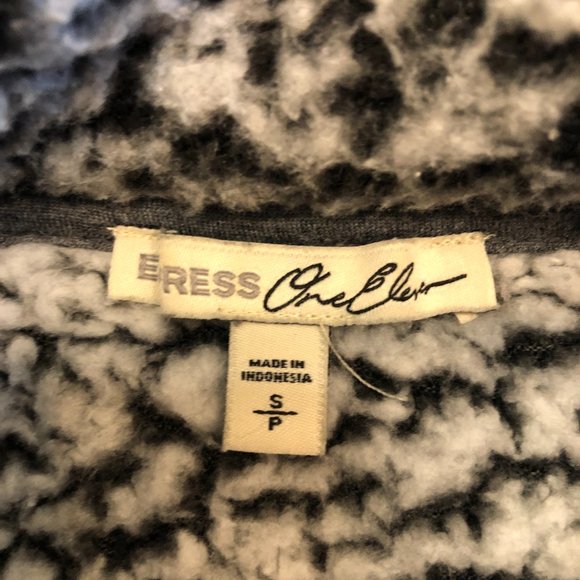 NWOT Express One Eleven Women's Sherpa Fleece Full Zip Up Jacket Coat Sweatshirt - Picture 9 of 15